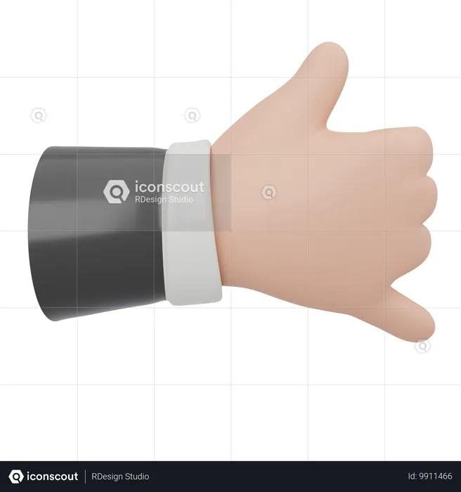 Rock on hand gesture  3D Icon