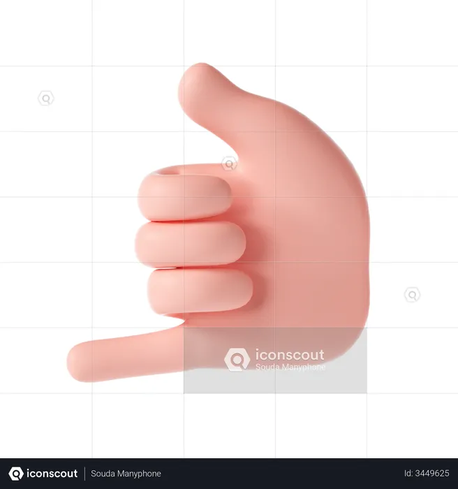 Rock on hand gesture  3D Illustration