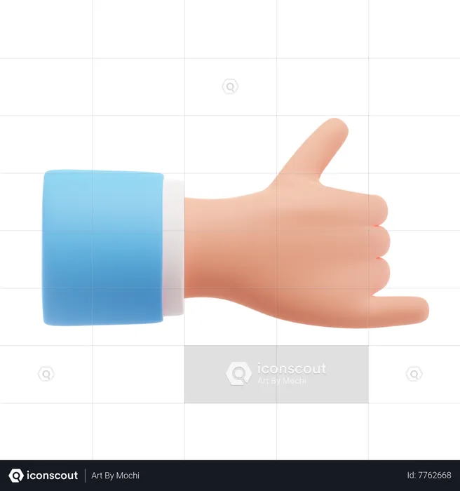 Rock on hand gesture  3D Icon