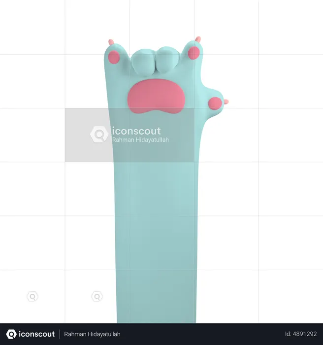Rock Paw Hand Gesture  3D Icon