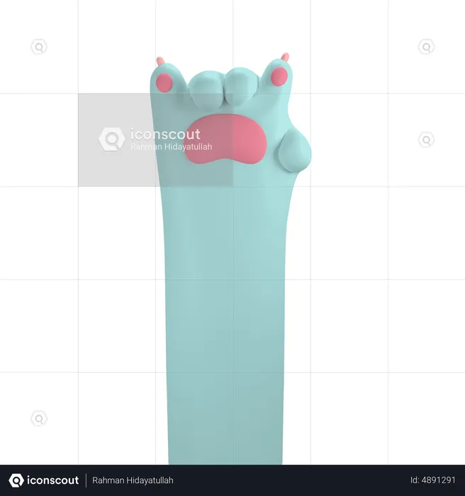 Rock Paw Hand Gesture  3D Icon