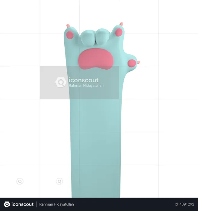Rock Paw Hand Gesture  3D Icon