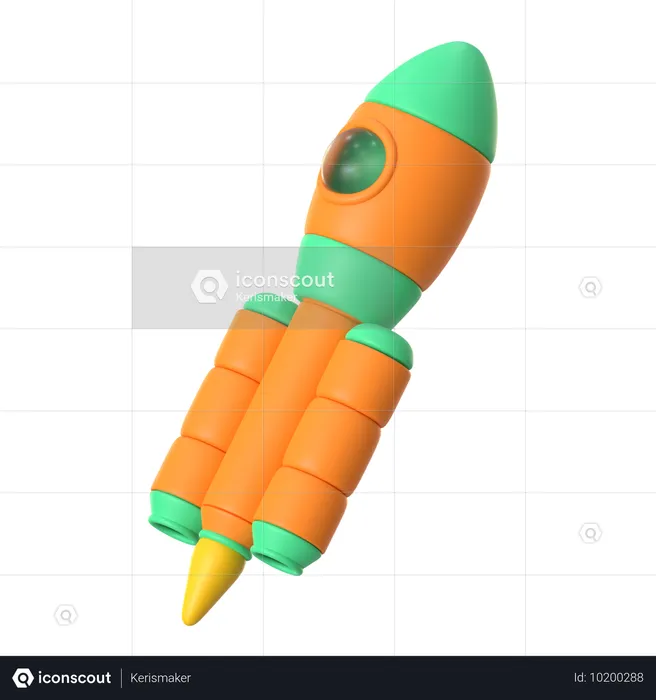 ロケット  3D Icon