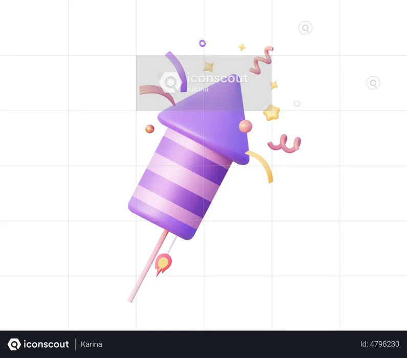 Rocket  3D Icon