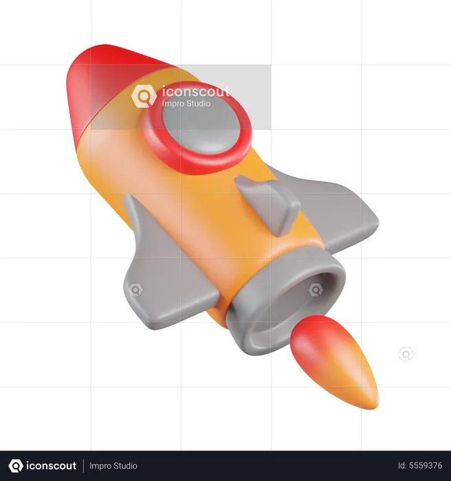 Rocket  3D Icon