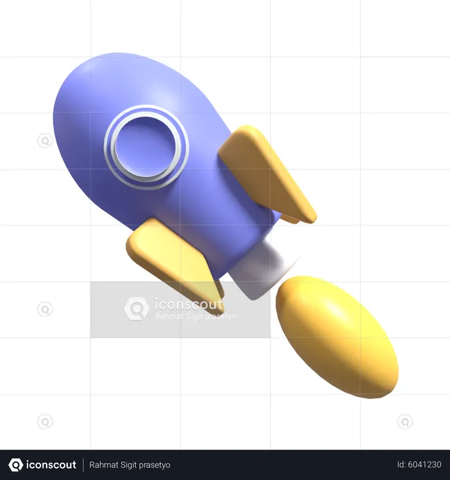 Rocket  3D Icon