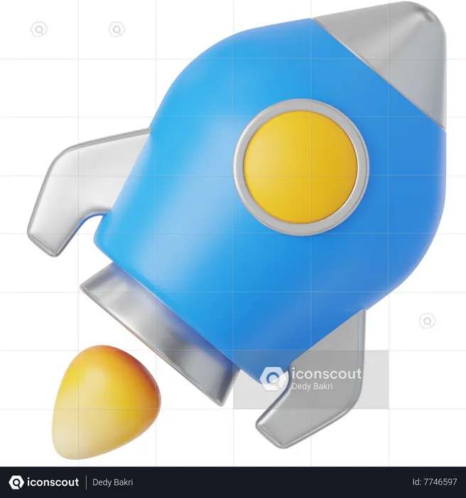 Rocket  3D Icon