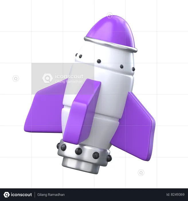 Rocket  3D Icon