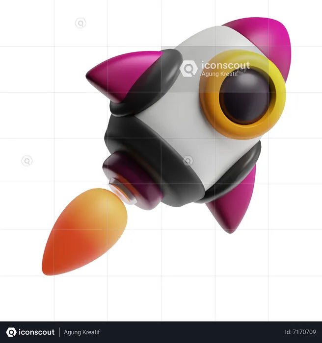 Rocket  3D Icon