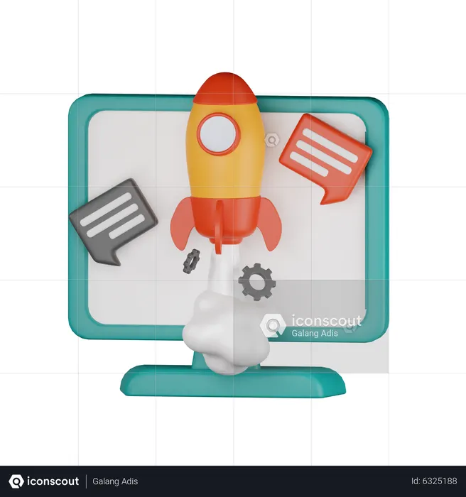 Rocket  3D Icon