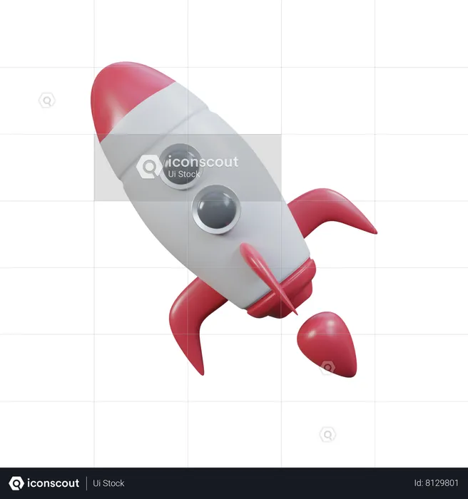 Rocket  3D Icon