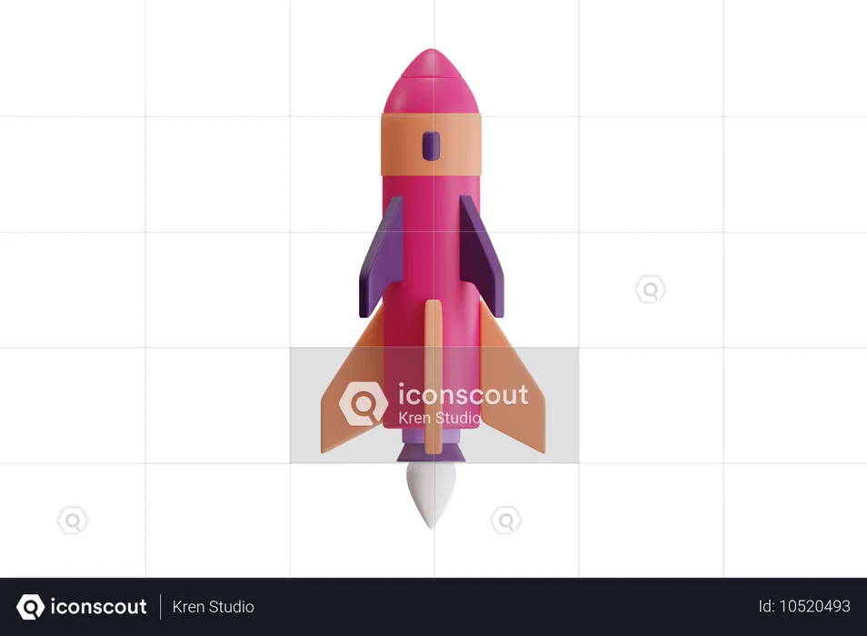 Rocket  3D Icon