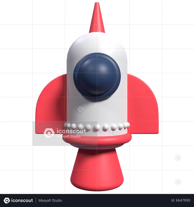 Rocket  3D Icon