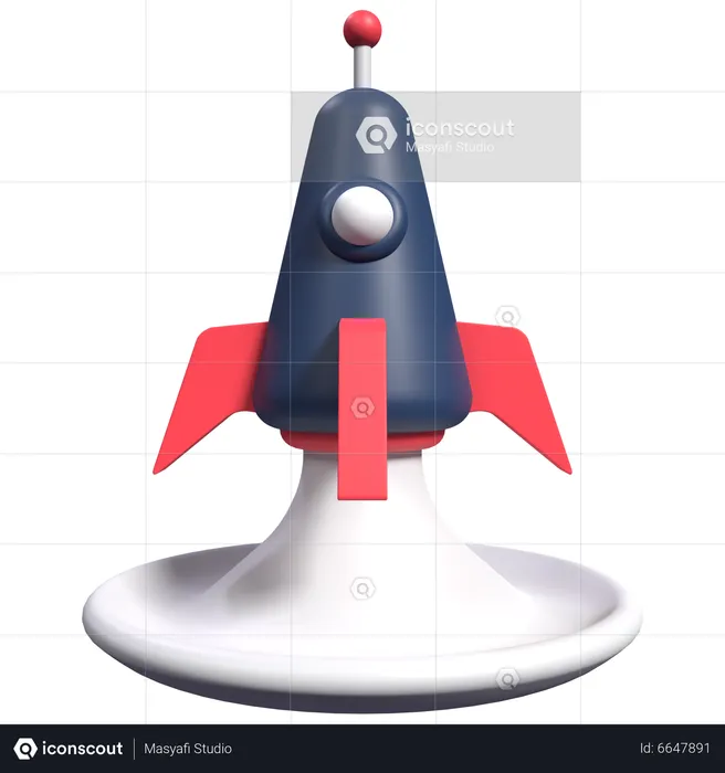 Rocket  3D Icon