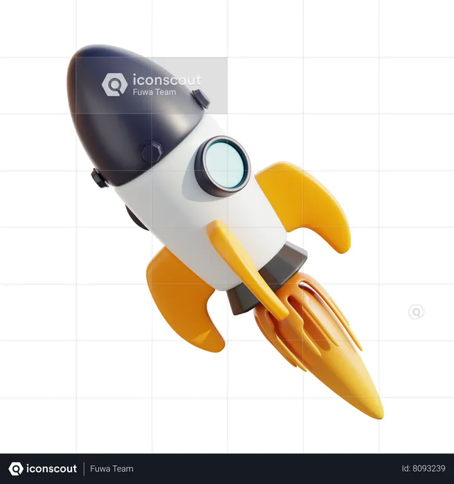 Rocket  3D Icon