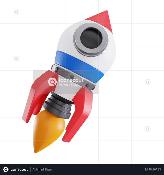 Rocket  3D Icon