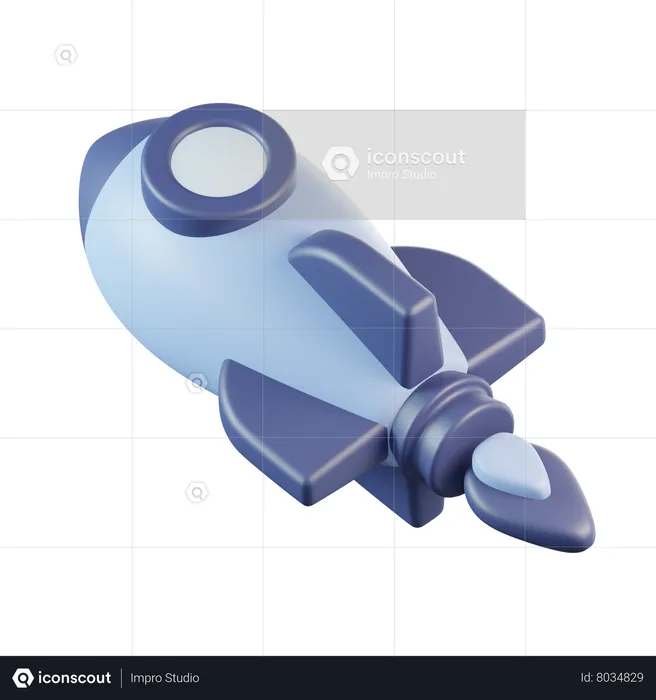 Rocket  3D Icon