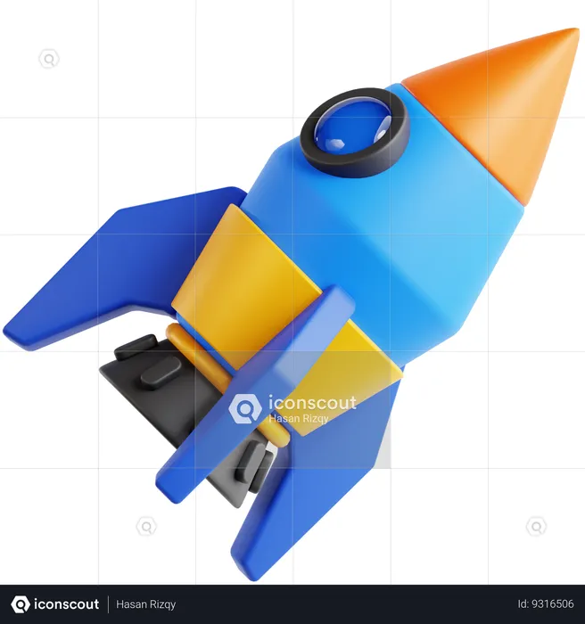 Rocket  3D Icon