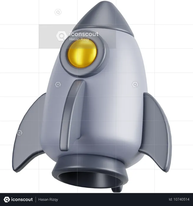 Rocket  3D Icon