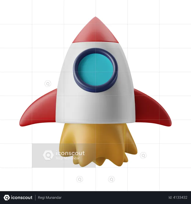 Rocket  3D Illustration