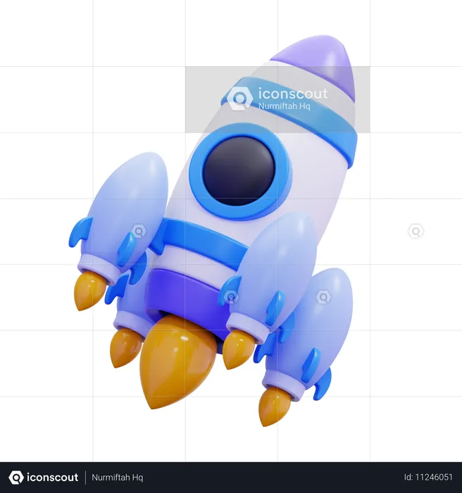 Rocket  3D Illustration