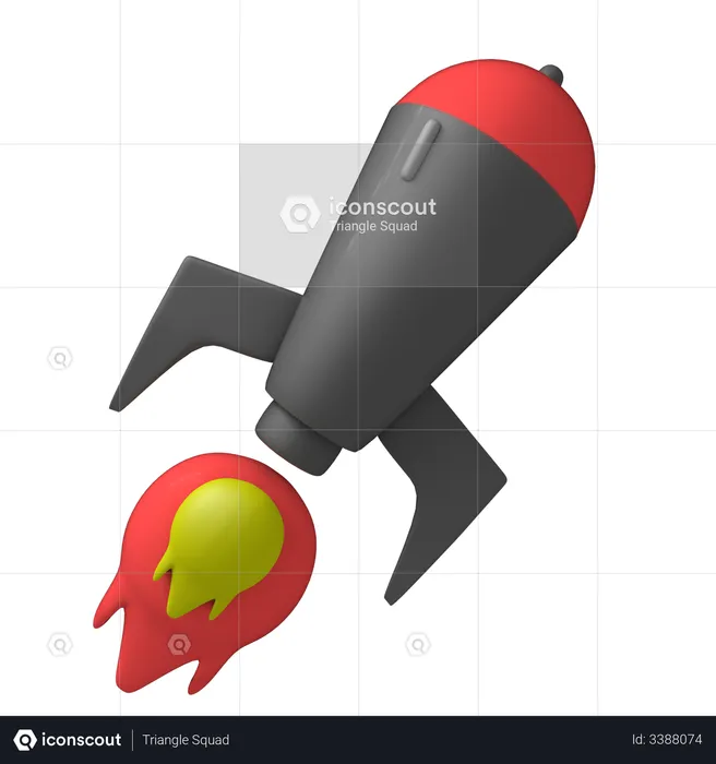 Rocket  3D Illustration