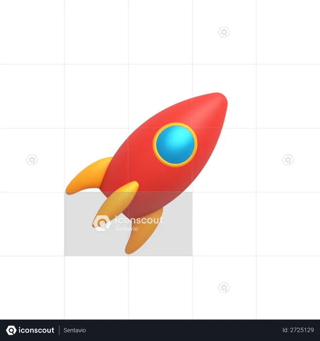 Rocket  3D Illustration