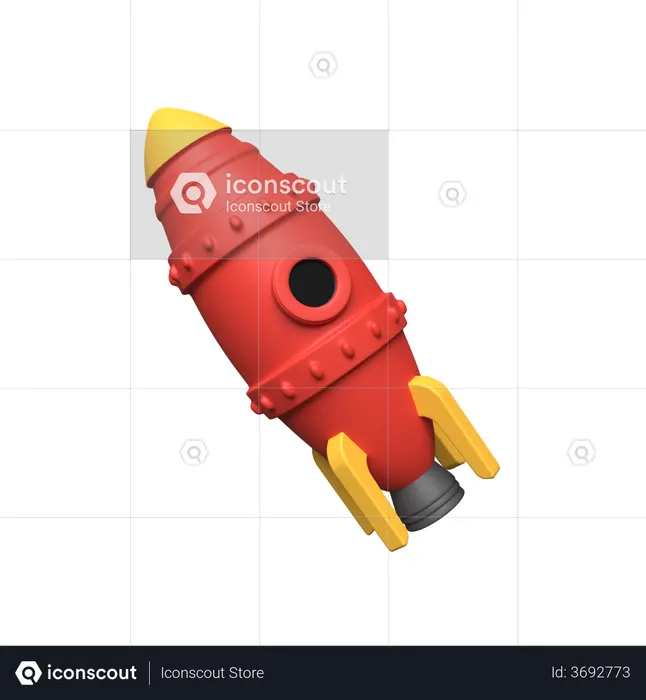 Rocket  3D Illustration