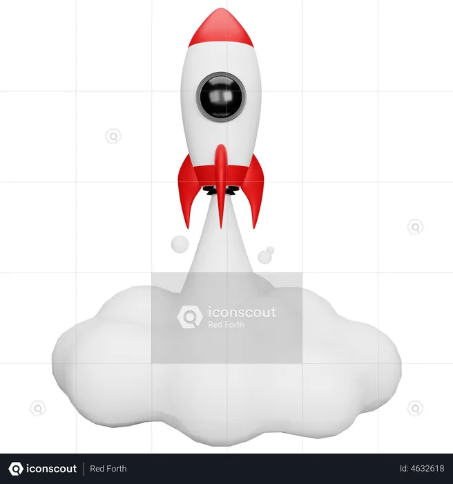 Rocket  3D Illustration