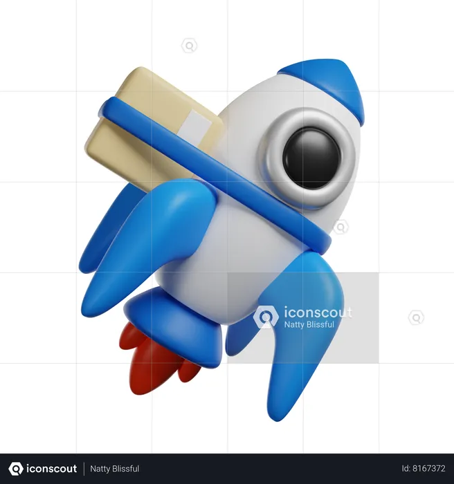 Rocket Delivery  3D Icon