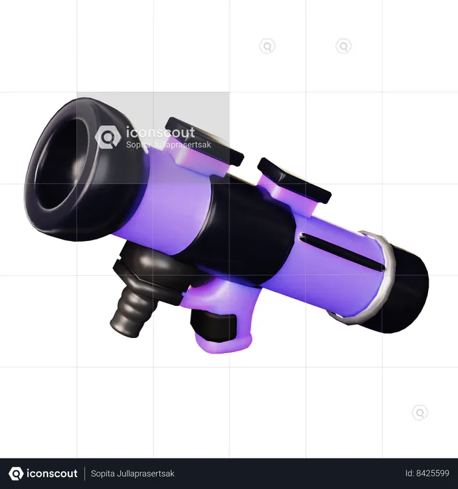 Rocket Laucher Gun Weapon  3D Icon