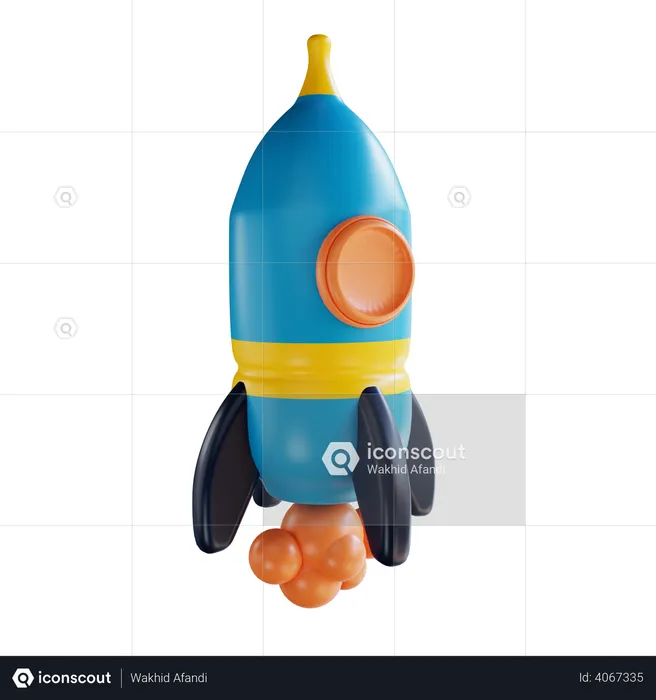 Rocket mission  3D Illustration