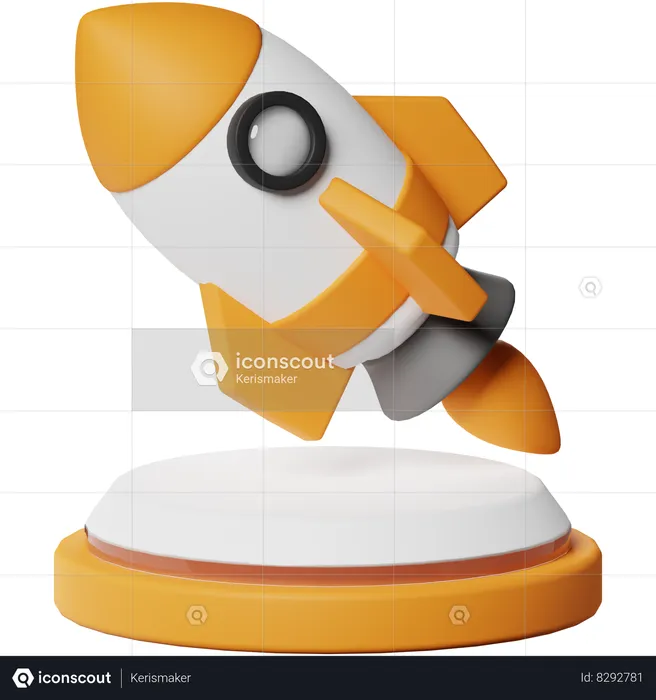 Rocket Startup  3D Icon