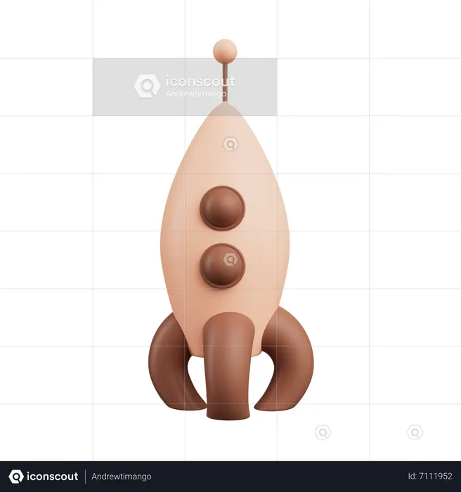 Rocket Toy  3D Icon