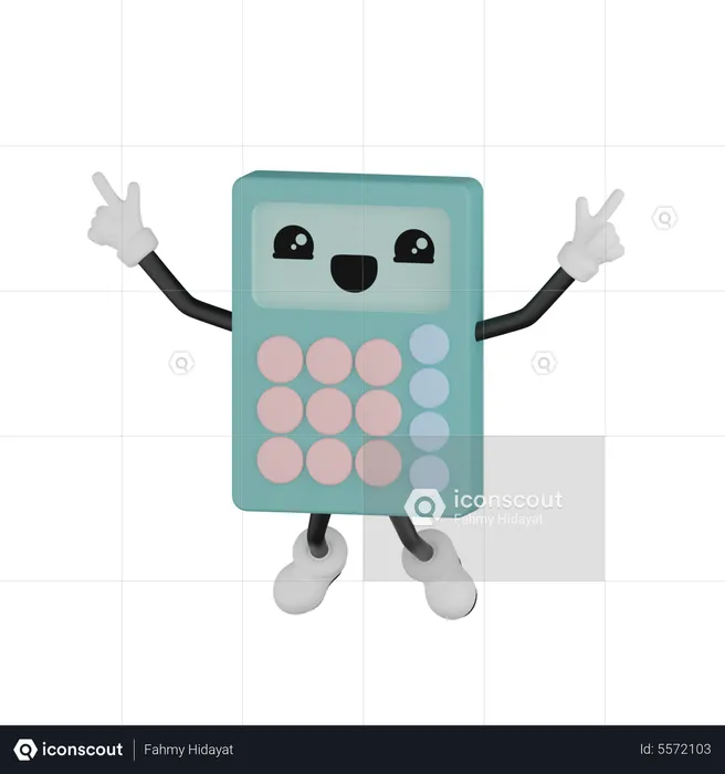 Rocking Calculator  3D Illustration