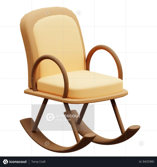 Rocking Chair  3D Icon