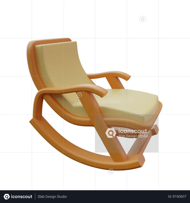 Rocking Chair  3D Icon