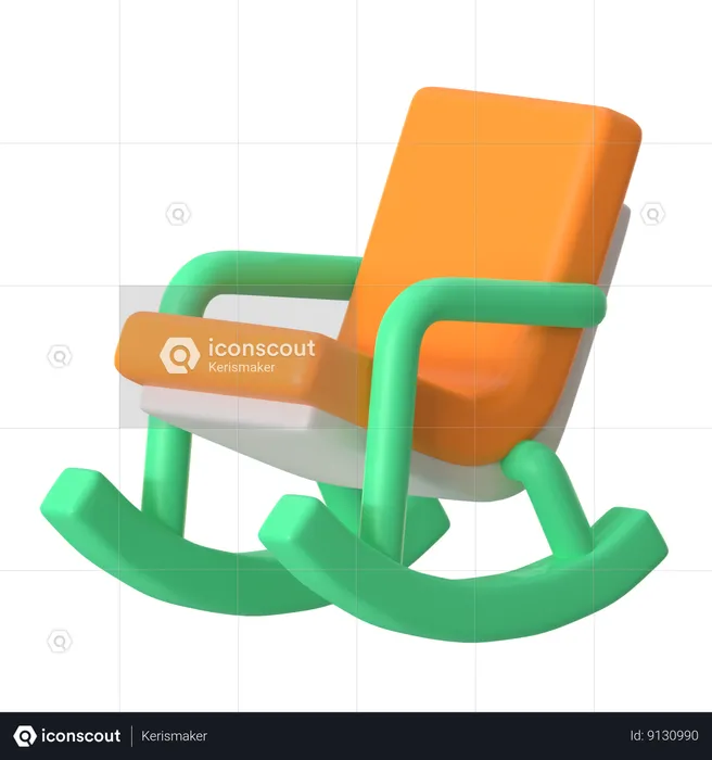 Rocking Chair  3D Icon