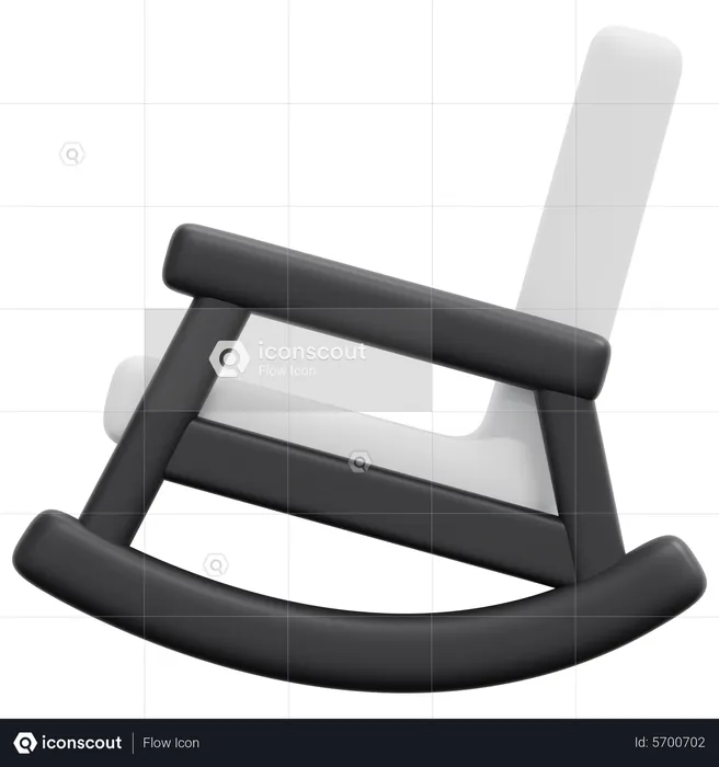 Rocking Chair  3D Icon