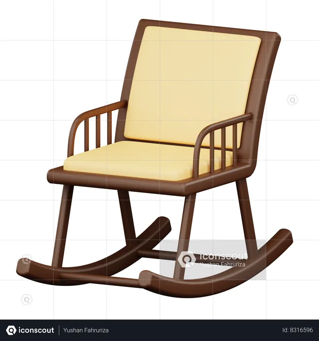 Rocking Chair  3D Icon