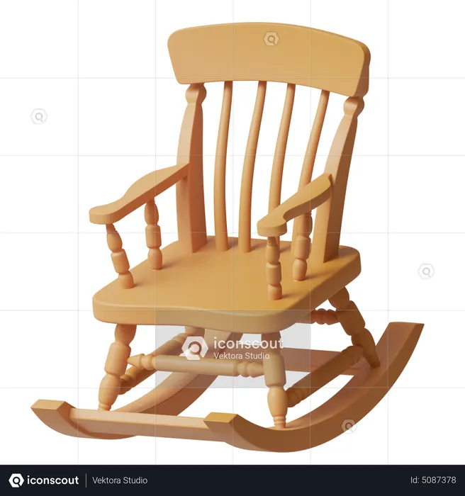 Rocking Chair  3D Icon