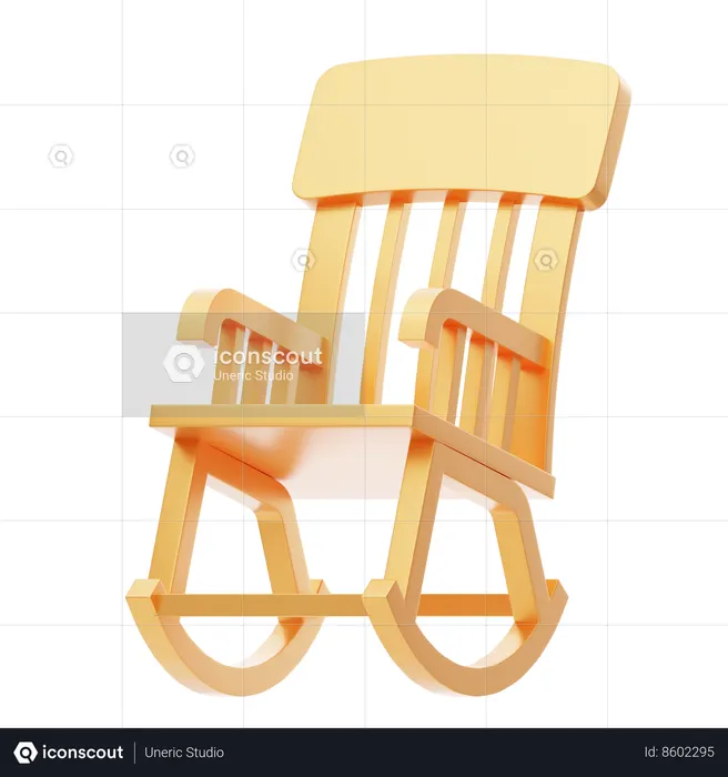 Rocking Chair  3D Icon