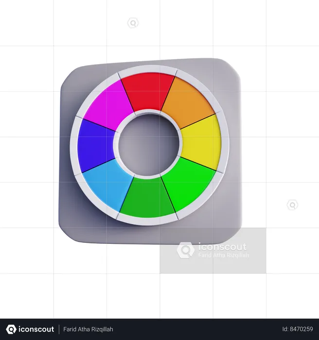 Roda de cores  3D Icon