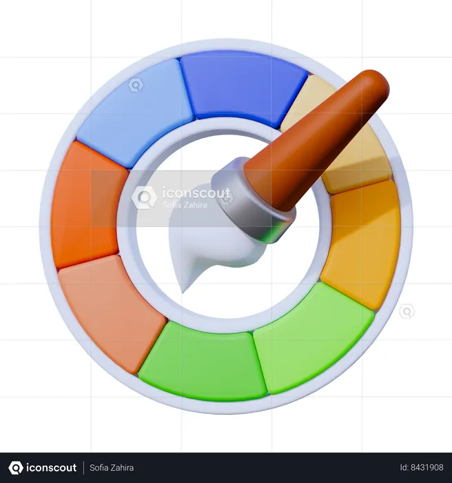 Roda de cores  3D Icon