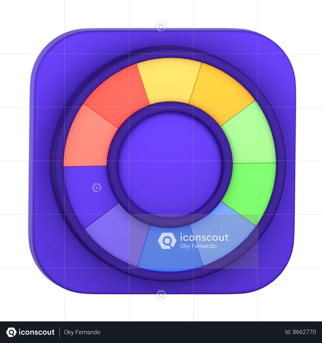 Roda de cores  3D Icon