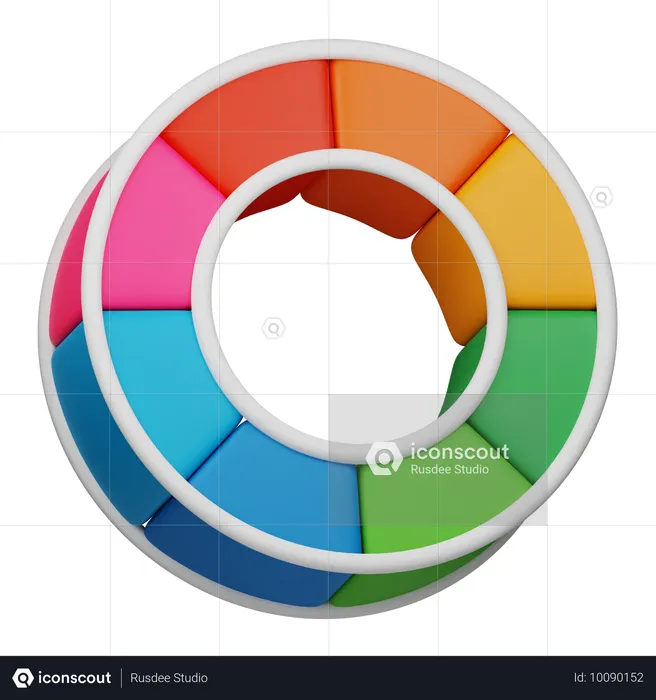 Roda de cores  3D Icon