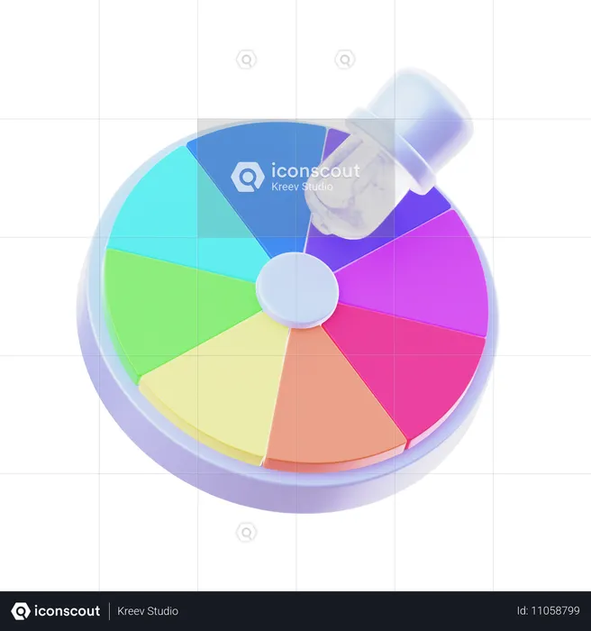 Roda de cores  3D Icon