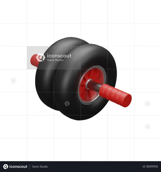 Roda de rolo  3D Icon
