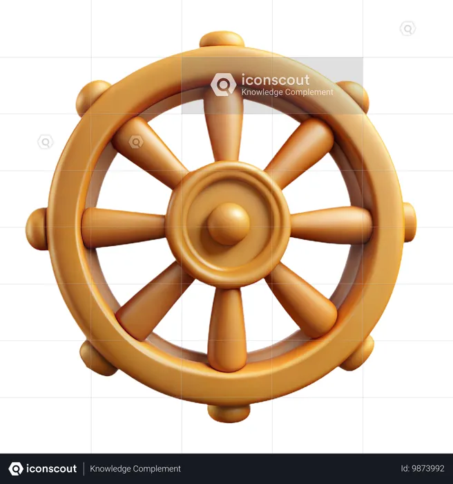 Roda do dharma  3D Icon