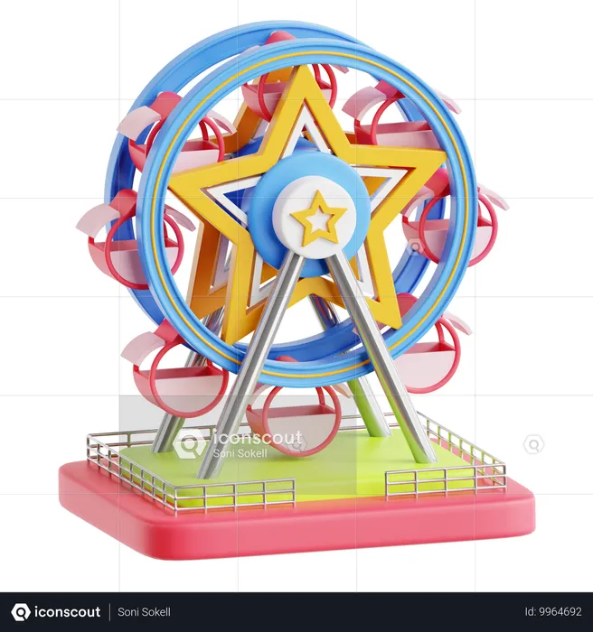 Roda gigante  3D Icon